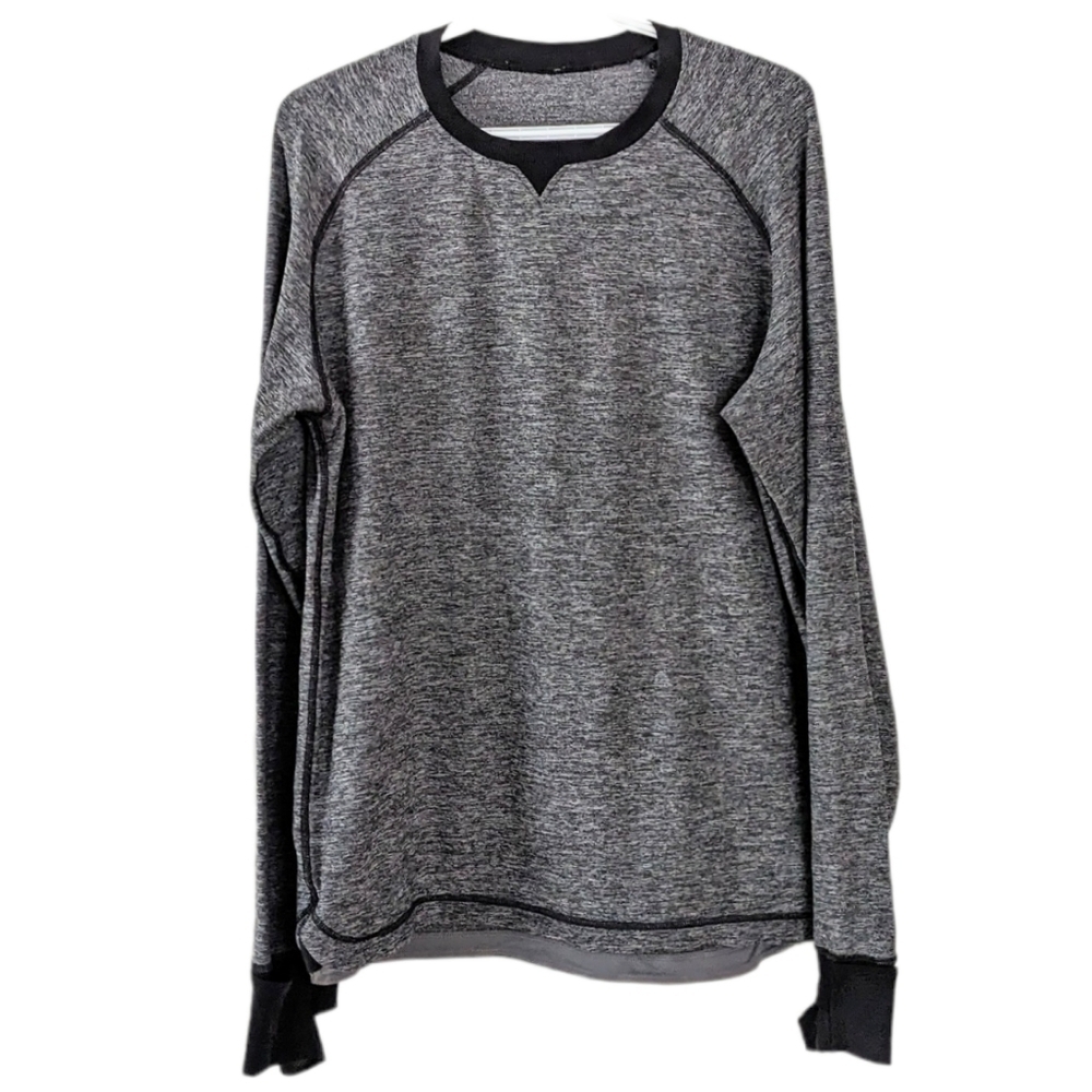 Lululemon perfomance long sleeve shirt heather grey Medium T9